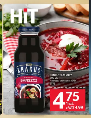 Koncentrat zupy barszcz czerwony Krakus promocja w Selgros