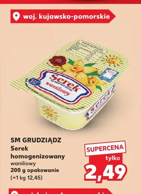 Serek homogenizowany waniliowy SM Grudziądz promocja w Kaufland