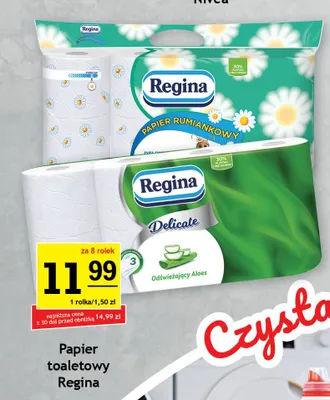 Papier toaletowy Regina Delicate Odświeżający Aloes 8-pak promocja w Gram Market