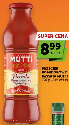 Przecier pomidorowy Passata Mutti Sweet & Velvety promocja w ABC