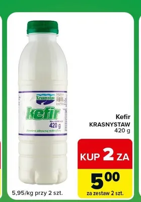 Kefir Krasnystaw 2-pak promocja w Carrefour Express
