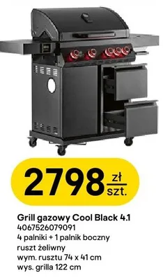 Grill gazowy Cool Black 4.1 4067526079091 promocja w Castorama