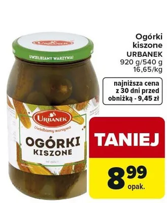 Ogórki kiszone promocja w Carrefour