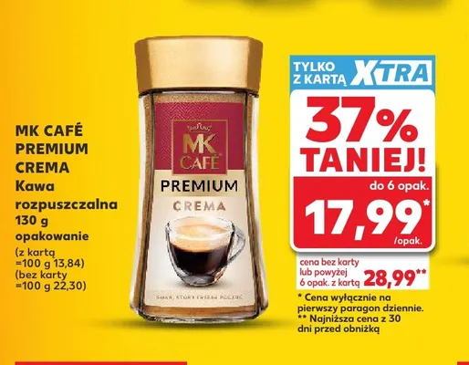 Kawa rozpuszczalna MK Café Premium Crema promocja w Kaufland