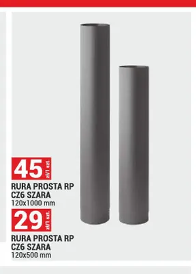 Rura prosta RP CZ6 szara 120x1000mm promocja w Merkury Market