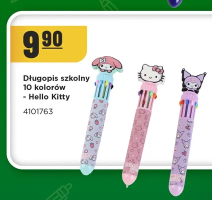 Długopis szkolny 10 kolorów Hello Kitty promocja w MR. DIY