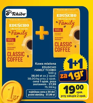 Kawa mielona Eduscho Family Tchibo promocja w Carrefour Market