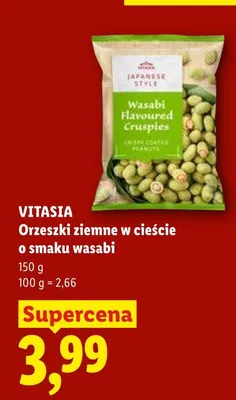 Orzeszki ziemne w cieście o smaku wasabi Vitasia promocja w Lidl