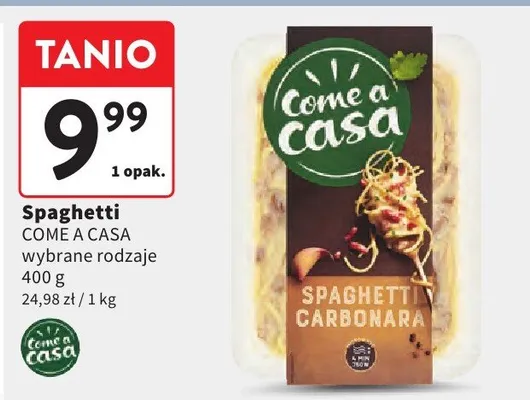 Spaghetti wybrane rodzaje promocja w Intermarche