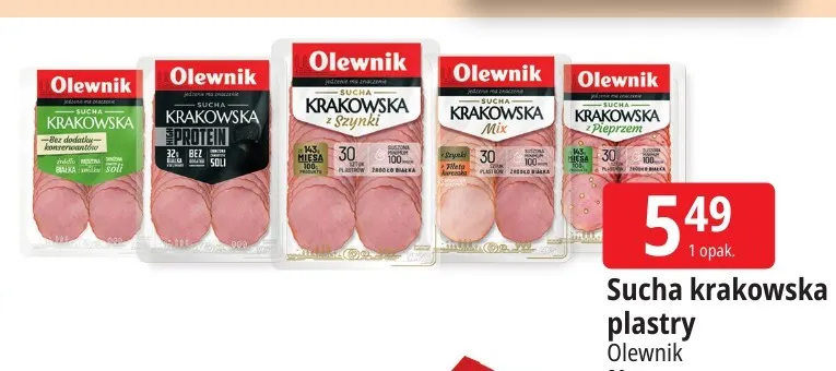 Sucha krakowska Mix plastry Olewnik promocja w Leclerc