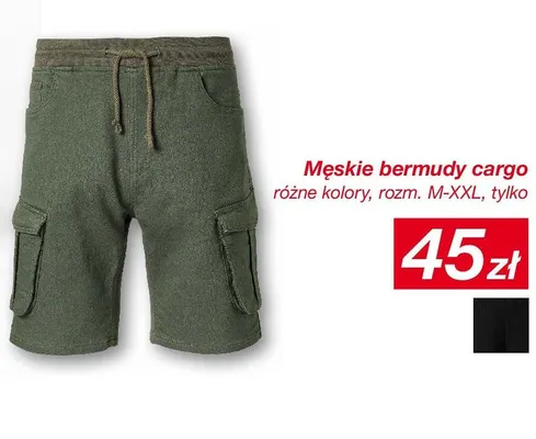 Męskie bermudy cargo rozm. M-XXL promocja w KiK