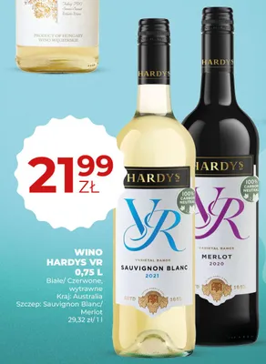 Wino Hardys VR Merlot promocja w Duży Ben