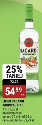 Likier Bacardi Tropical promocja w bi1