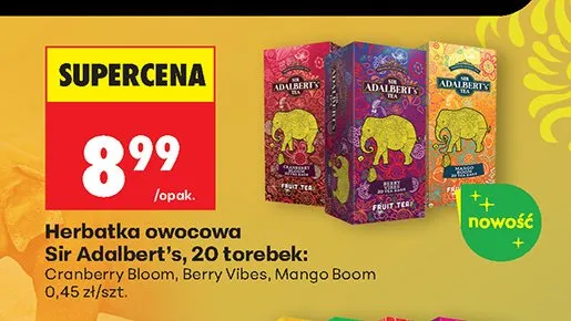 Herbata owocowa Sir Adalbert's Cranberry Bloom promocja w Biedronka
