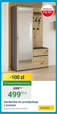 Garderoba do przedpokoju z lustrem promocja w ERLI