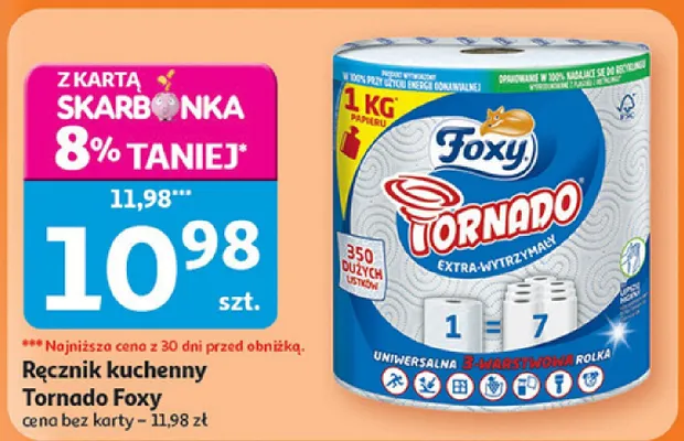 Ręcznik kuchenny Tornado Foxy promocja w Auchan