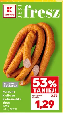 Kiełbasa podwawelska złota Mazury promocja w Kaufland