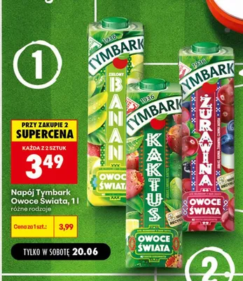 Napój Tymbark Owoce Świata Żurawina promocja w Biedronka