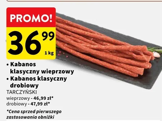 Kabanos klasyczny wieprzowy Tarczyński promocja w Intermarche