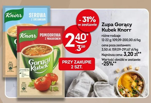 Zupa Gorący Kubek różne rodzaje promocja w Żabka