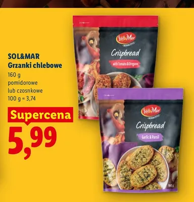 Grzanki chlebowe Sol&Mar pomidorowe promocja w Lidl
