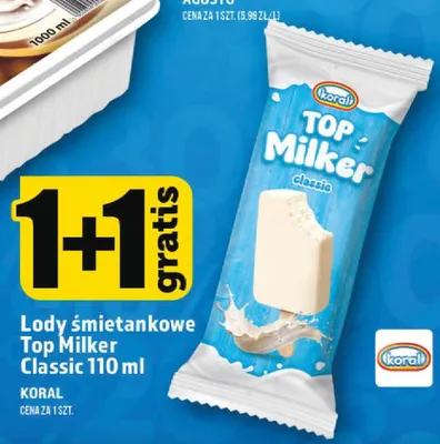 Lody śmietankowe Top Milker Classic Koral promocja w TOPAZ