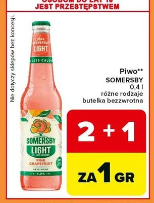 Piwo Somersby promocja w Carrefour Express