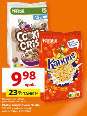 Płatki śniadaniowe, wybrane rodzaje Nestlé promocja w Auchan