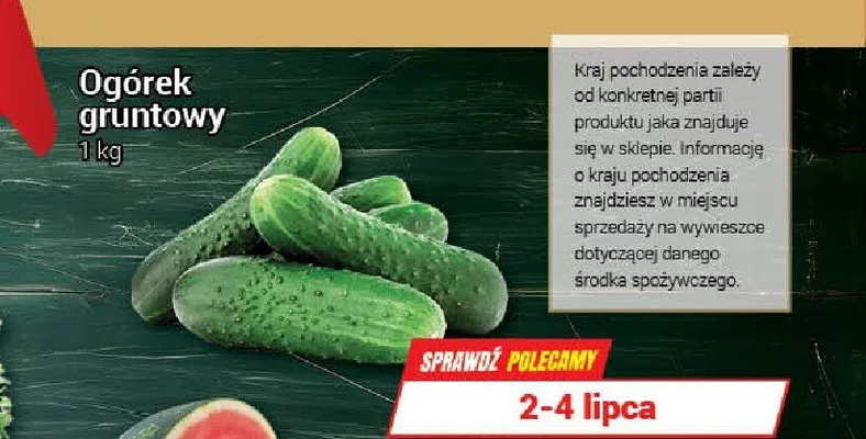 Ogórek gruntowy promocja w Premium Nasz Sklep