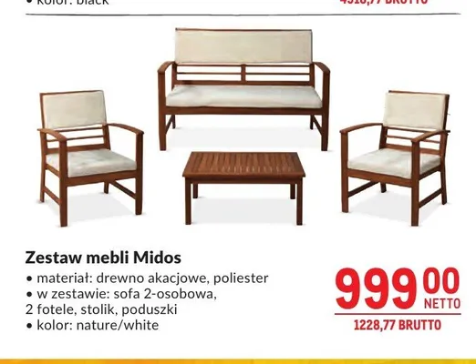 Zestaw mebli Midos promocja w Makro