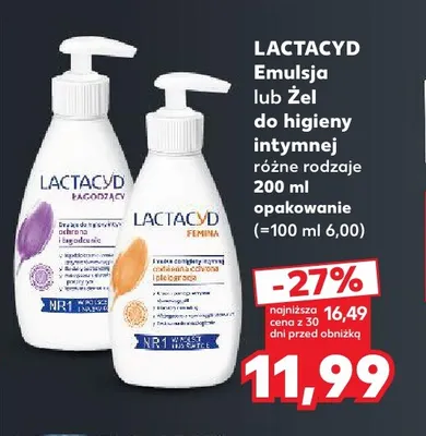 Emulsja do higieny intymnej Lactacyd Femina promocja w Kaufland