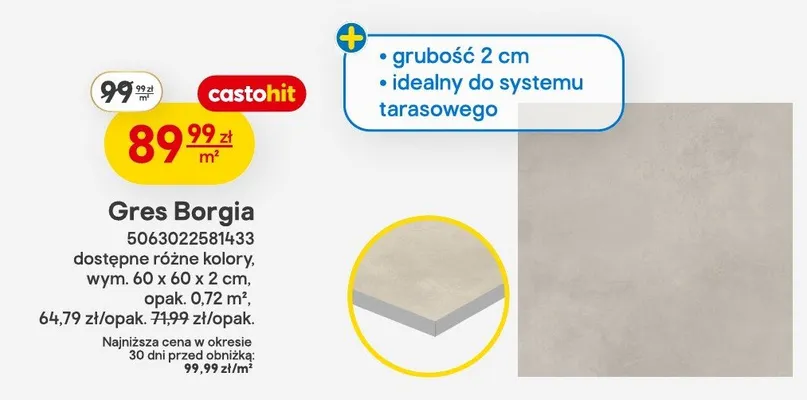 Gres Borgia promocja w Castorama