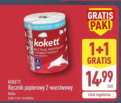 Ręcznik papierowy Kokett 2-warstwowy promocja w Aldi