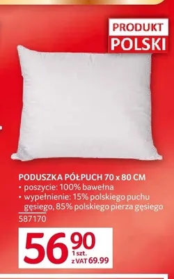 Poduszka półpuch 70x80 cm promocja w Selgros