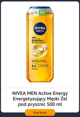 Żel pod prysznic Nivea Men Active Energy energetyzujący męski promocja w Amazon