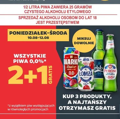 Piwo bezalkoholowe Peroni promocja w Netto