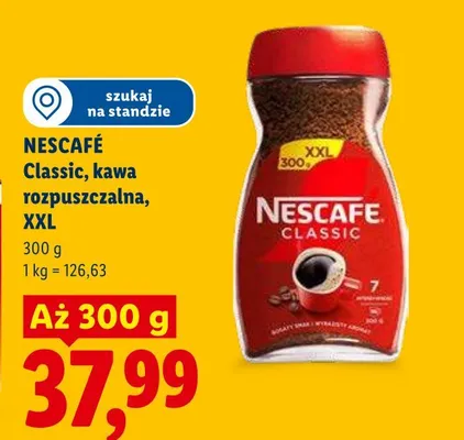 Kawa rozpuszczalna Nescafé Classic XXL promocja w Lidl