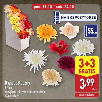 Kwiat sztuczny róża promocja w Aldi