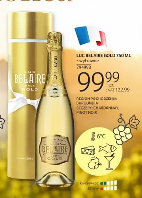 Wino musujące Luc Belaire Gold promocja w Selgros