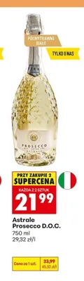 Wino musujące Astrale Prosecco D.O.C. promocja w Biedronka