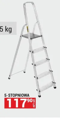 DRABINA ALUMINIOWA DOMOWA 5-STOPNIOWA promocja w Merkury Market