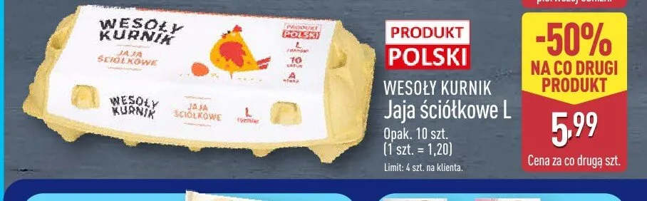 Jaja ściółkowe L Wesoły Kurnik polskie promocja w Aldi