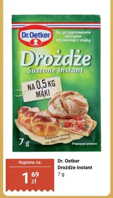 Drożdże instant Dr. Oetker promocja w Biedronka