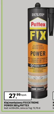 Klej montażowy Fix Extreme Power Pattex promocja w Leroy Merlin