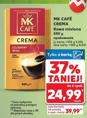 Kawa mielona crema promocja w Kaufland