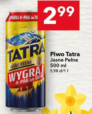 Piwo Jasne Pełne w puszce 4-pak (4x500ml) promocja w LEWIATAN