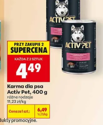Karma dla psa Activ Pet promocja w Biedronka