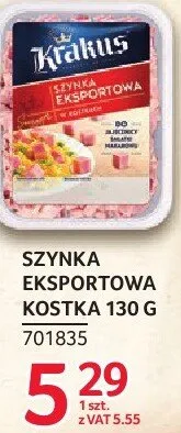 Szynka eksportowa Krakus kostka 130g promocja w Selgros