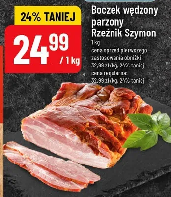 Boczek wędzony parzony Rzeźnik Szymon promocja w POLOmarket