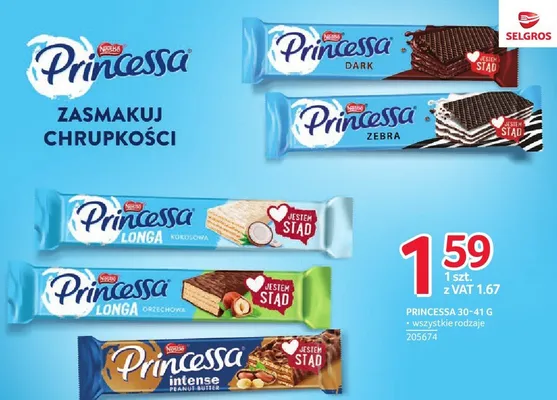 Wafle Princessa Dark promocja w Selgros